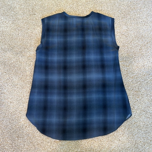 Rebecca Taylor plaid silk top - Picture 5 of 7